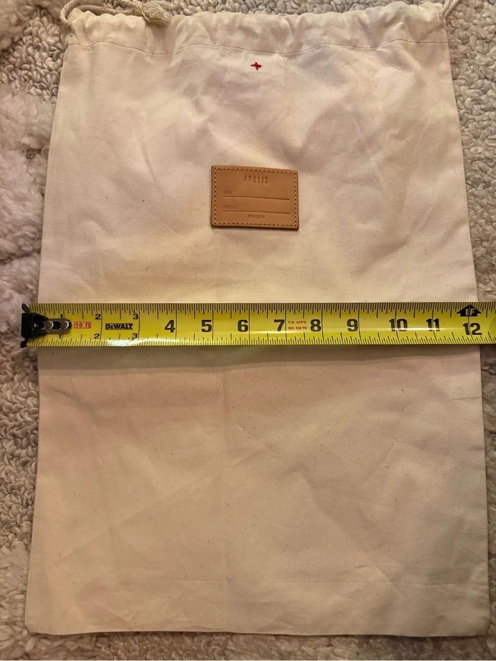 Apolis Natural Canvas Garment Bag with Leather Patch